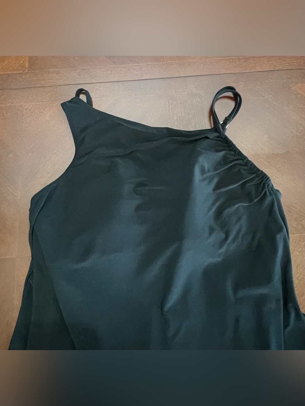 Trimshaper One-Shoulder Black Swim One-Piece